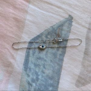 Sterling Silver Greek evil eye bracelet